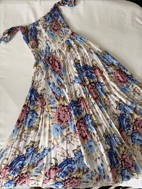 Auguste The Label White Floral Maxi Dress in Blue & Pink US2